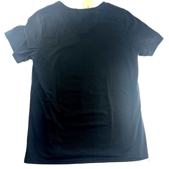 Roshop Distressed American Flag Black T-Shirt Women’s Size L - Picture 11 of 11